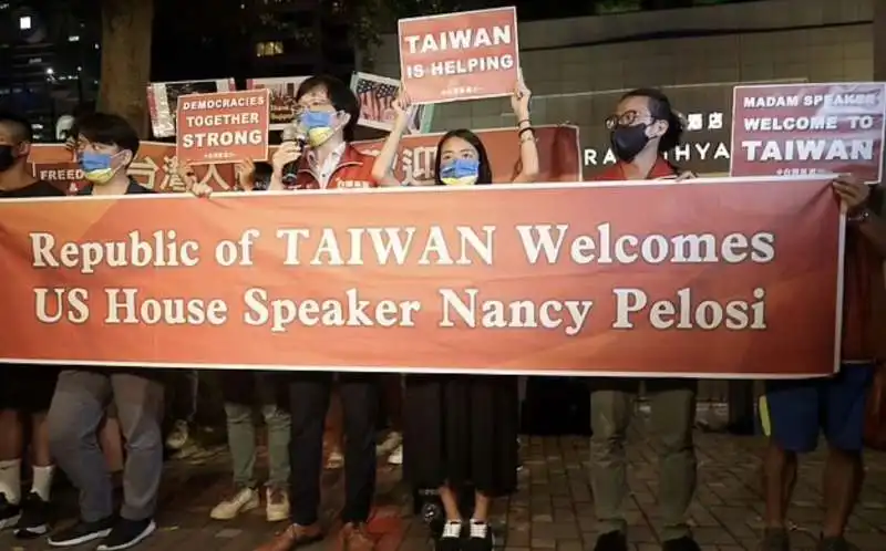 accoglienza per nancy pelosi a taiwan 