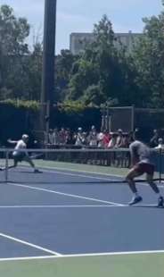 ALLENAMENTO DI JANNIK SINNER E CARLOS ALCARAZ A MONTREAL