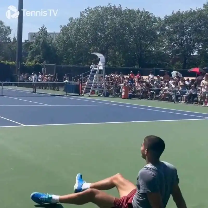 ALLENAMENTO DI JANNIK SINNER E CARLOS ALCARAZ A MONTREAL 