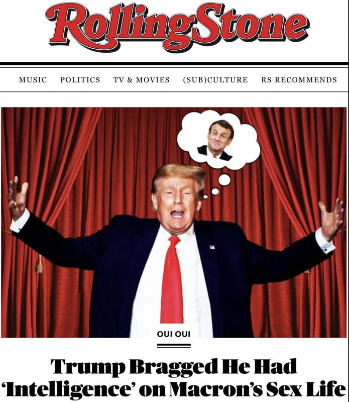 ARTICOLO DI ROLLING STONE SU TRUMP E MACRON