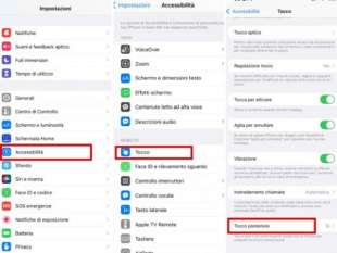 attivare il tocco posteriore su iphone