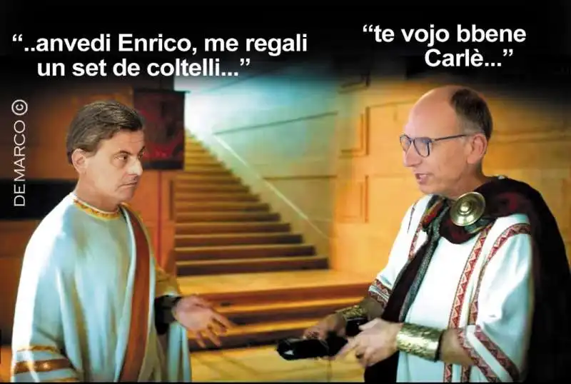 CARLO CALENDA ENRICO LETTA MEME 