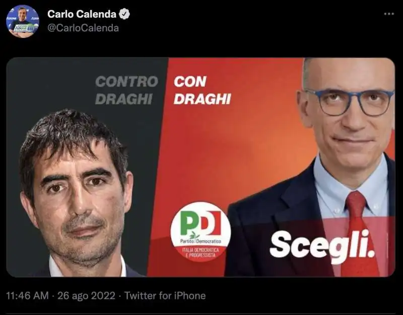 CARLO CALENDA SFOTTE ENRICO LETTA 