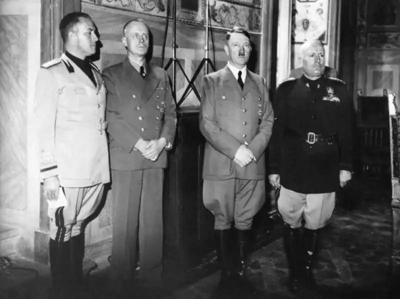 ciano, ribbentrop, hitler, mussolini 