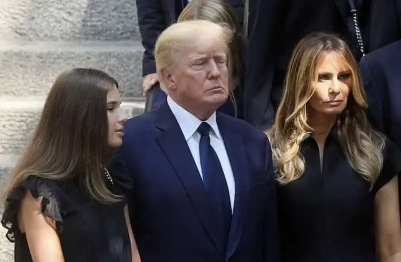 donald trump e melania ai funerali di ivana 