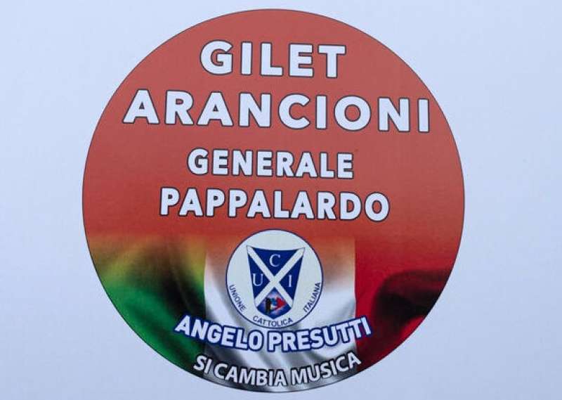 gilet arancioni pappalarrdo presutti presentazione simboli liste viminale 12