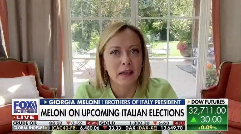 GIORGIA MELONI INTERVISTATA DA FOX  