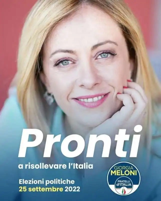 Giorgia Meloni manifesti elettorali 