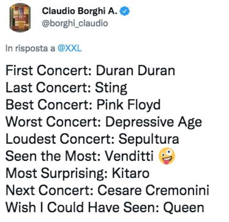 I CONCERTI DI CLAUDIO BORGHI