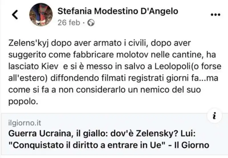 i post filo putin della candidata di calenda stefania modestina dangelo  2