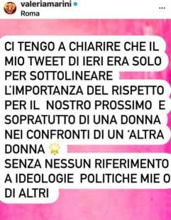 il tweet di valeria marini