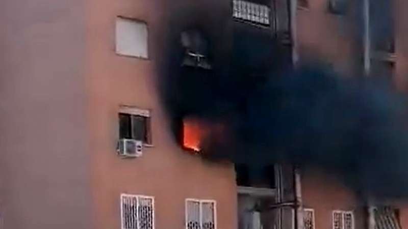 INCENDIO CASA POPOLARE DI OSTIA