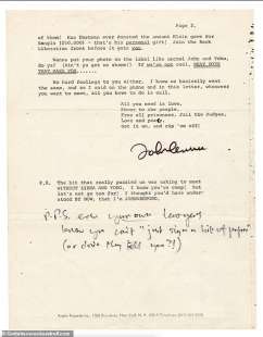 le lettere scritte da lennon a mccartney dopo lo scioglimento dei beatles 1