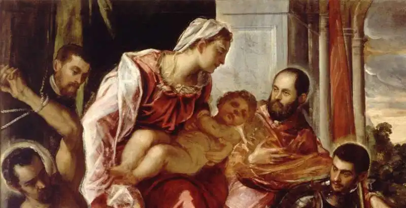 madonna con bambino e senatore di tintoretto 