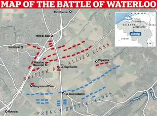 mappa battaglia di waterloo