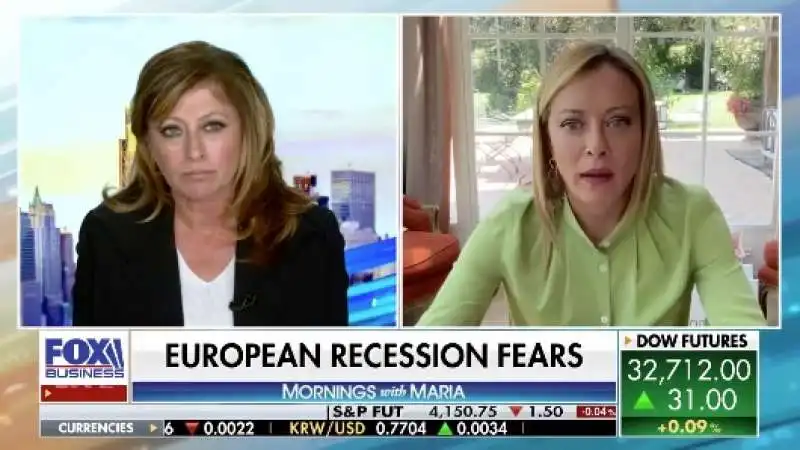 MARIA BARTIROMO INTERVISTA GIORGIA MELONI A FOX NEWS