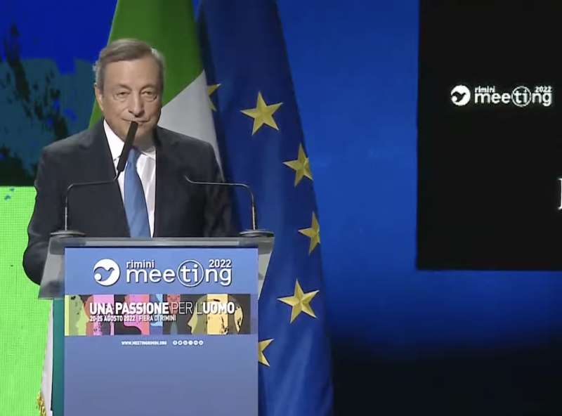 MARIO DRAGHI AL MEETING DI RIMINI