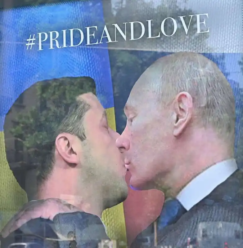 MURALE BACIO PUTIN ZELENSKY  