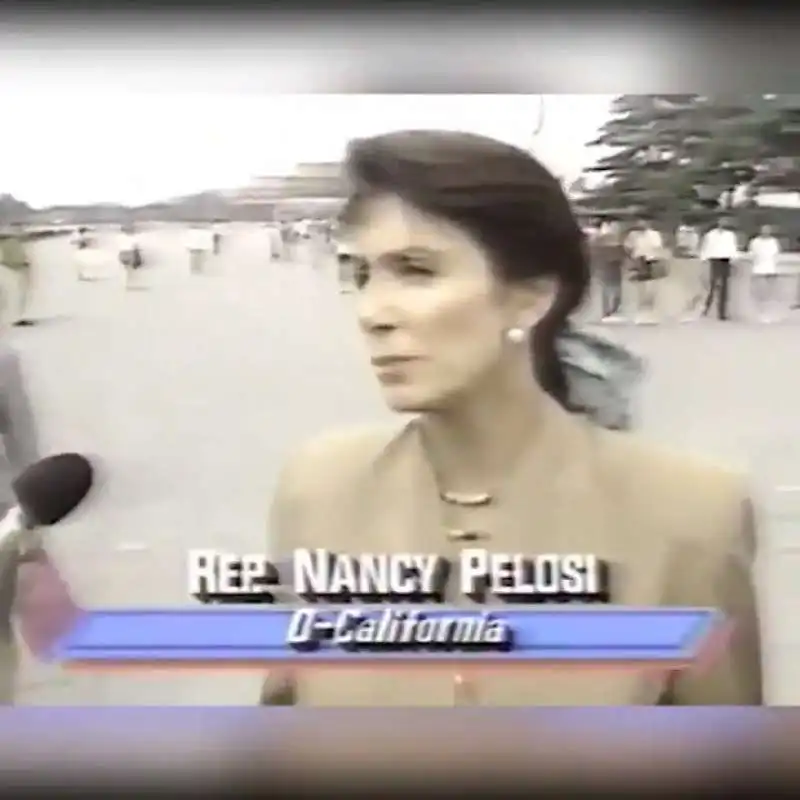 nancy pelosi a piazza tienanmen nel 1991 