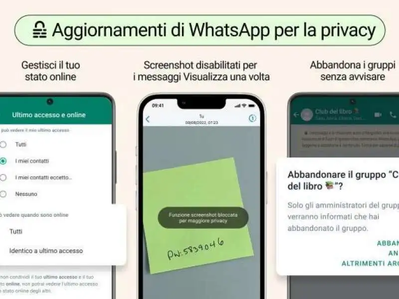 novita in arrivo su whatsapp