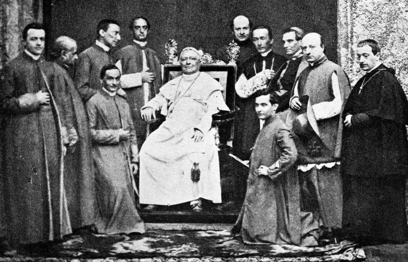 Pio IX, il segretario di Stato Antonelli e il cardinale de Merode -1862