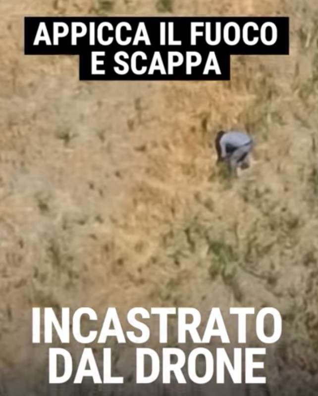 piromane beccato da un drone in calabria 3