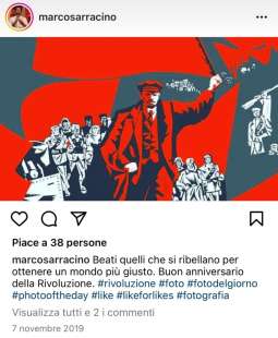 POST DI MARCO SARRACINO IN LODE DELLA RIVOLUZIONE D'OTTOBRE