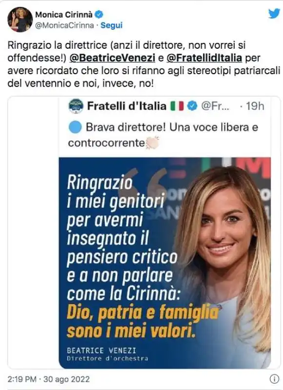 post di monica cirinnà