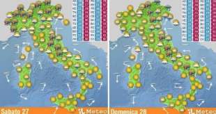 previsioni meteo 27 e 28 ottobre