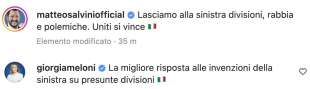 SALVINI E MELONI - ABBRACCIO A MESSINA - LA DIDASCALIA