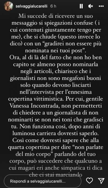 selvaggia lucarelli contro vanessa incontrada