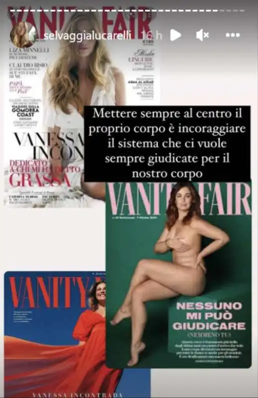 selvaggia lucarelli e le copertine di vanity fair con vanessa incontrada