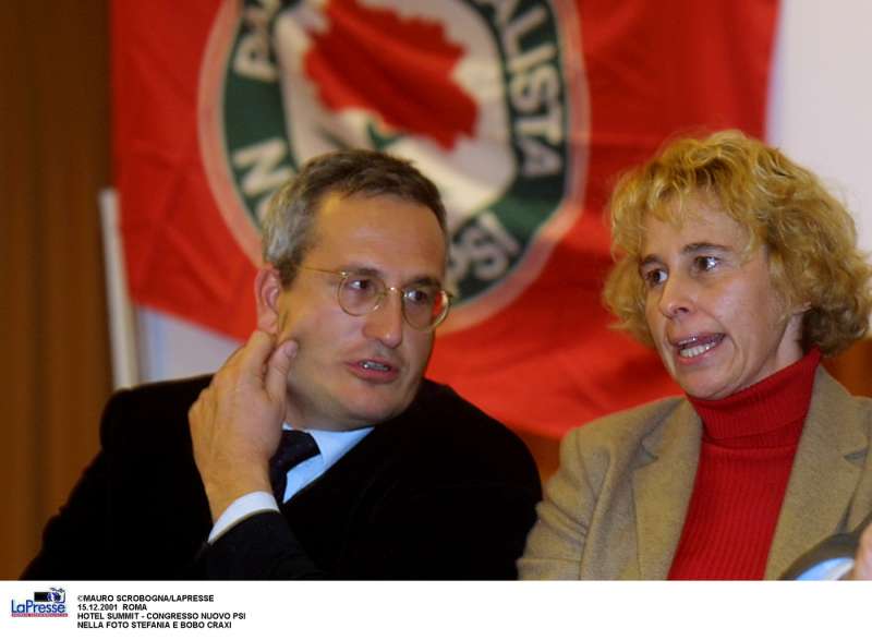 stefania e bobo craxi congresso nuovo psi 2001