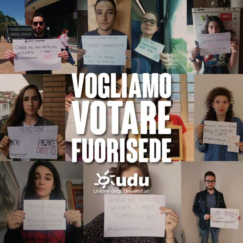 STUDENTI FUORI SEDE PROTESTE PER IL VOTO