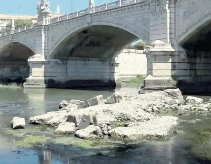 tesori riemersi con la siccita   a roma riemerge il ponte neroniano