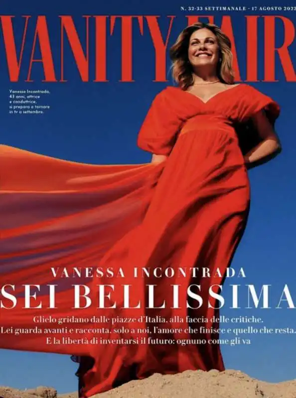 vanessa incontrada in copertina su vanity fair    agosto 2022