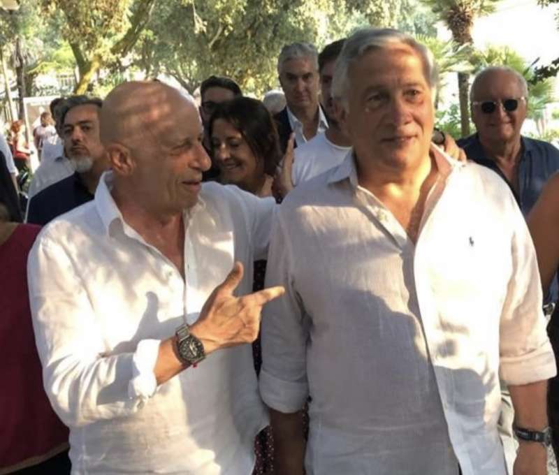 alessandro sallusti e antonio tajani alla versiliana