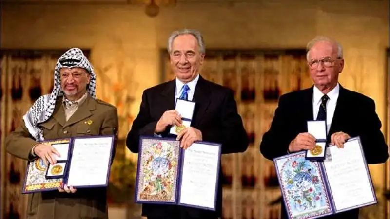 arafat peres rabin nobel per la pace