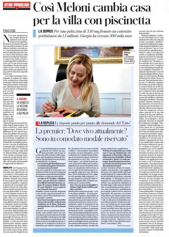 ARTICOLO DEL FATTO QUOTIDIANO SULLA CASA DI GIORGIA MELONI