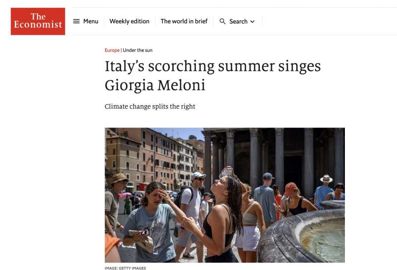 ARTICOLO DI THE ECONOMIST SULL ESTATE DI GIORGIA MELONI