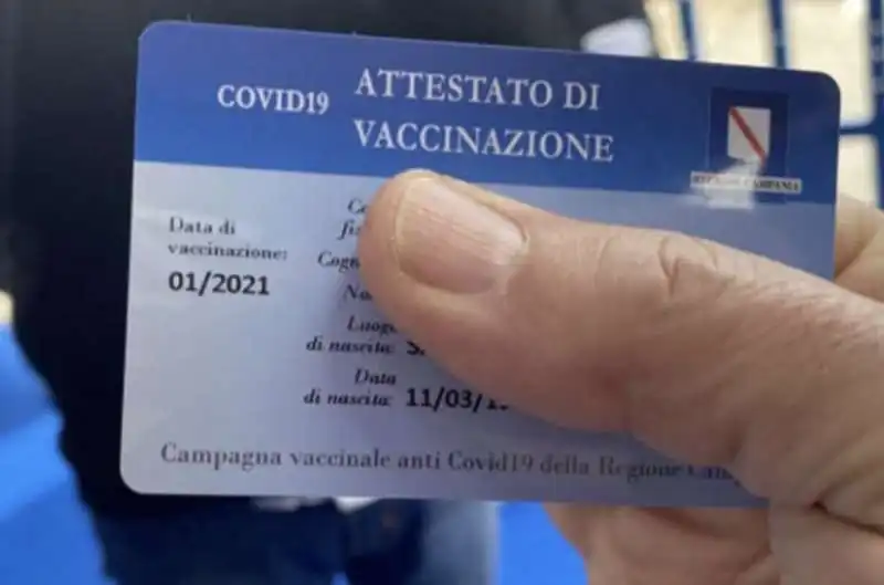 attestati di vaccinazione regione campania 