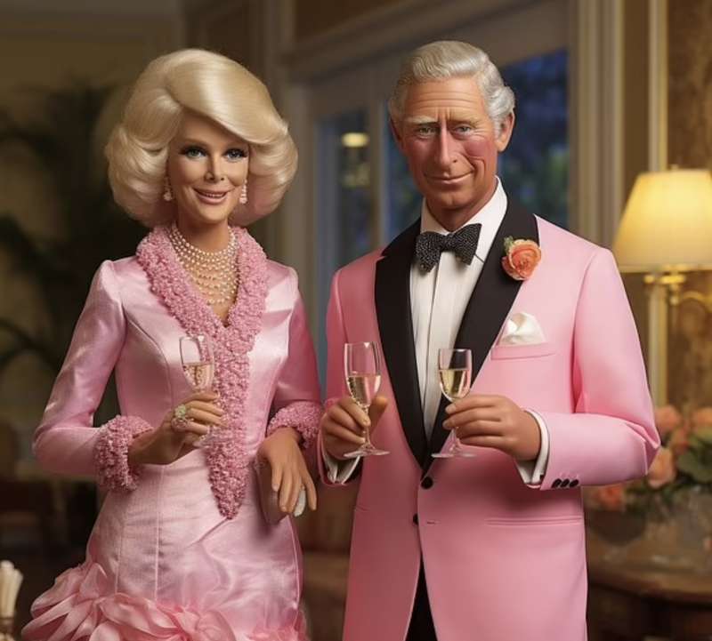 camilla parker bowls e il principe carlo immagine creata dal dailymail con barbie.me