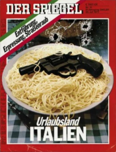 der spiegel, spaghetti con pistola