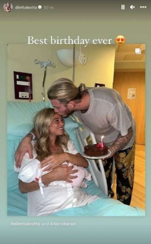 diletta leotta loris karius e la loro figlia aria