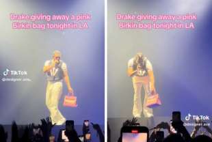 drake regala una birkin rosa a una fan durante un concerto a los angeles 5