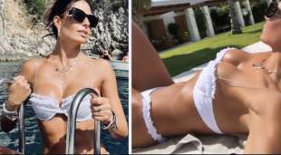 elisabetta gregoraci in bikini bianco