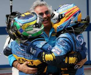 Flavio Briatore Fernando Alonso Giancarlo Fisichella