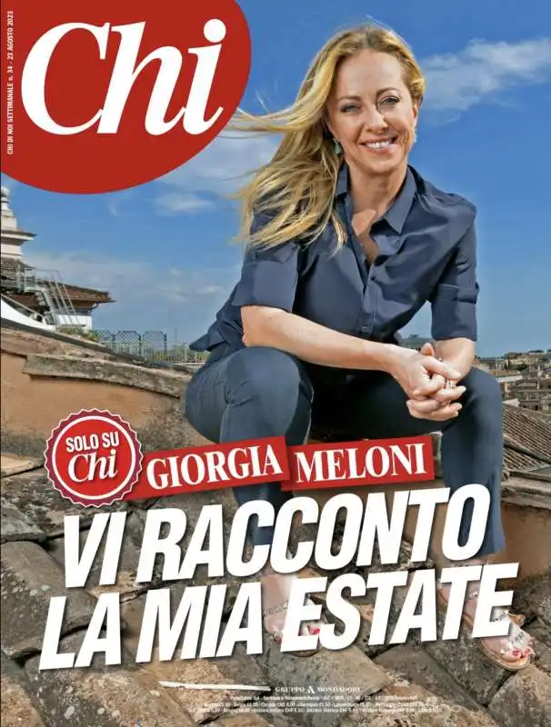 GIORGIA MELONI IN COPERTINA SU CHI DEL 23 AGOSTO 2023 