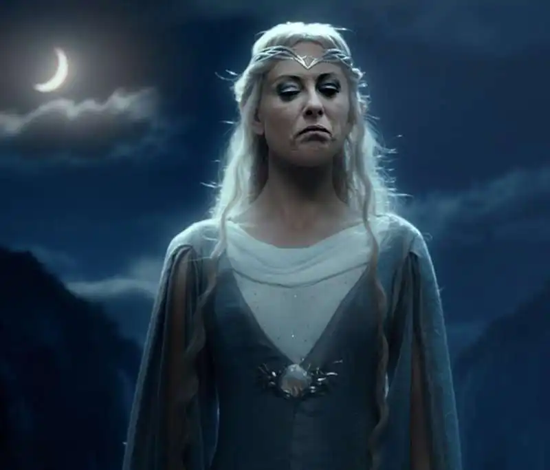 GIORGIA MELONI IN VERSIONE GALADRIEL DEL SIGNORE DEGLI ANELLI 