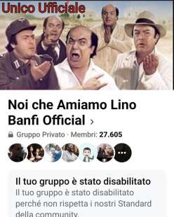 gruppo facebook noi che amiamo lino banfi